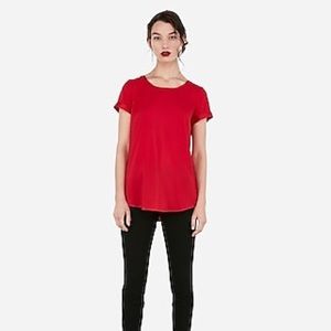 Express Silky Zip Back Gramercy Tee